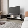 47.4 inch Particle Board TV Stand Entertainment Center with Door, Open Storage, and Scratch-Resistant Surface for Living Room and Bedroom - 4 of 4
