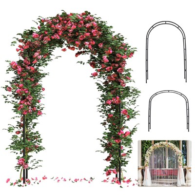 Generic Tube Garden Arch, Wedding Arch- 4.6 * 7.8 or 6.4 * 7.5Ft, Easy to Assemble