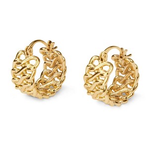 Benevolence LA 14k Gold Braided Huggie Hoop Earrings for Women - 1 of 4