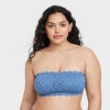 Women's Eyelet Lace Lightly Lined Bandeau Bralette - Auden™ - 4 of 4