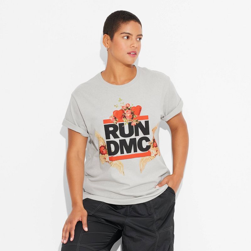 Women's RUN DMC Short Sleeve Graphic T-Shirt - Gray, 3 of 4
