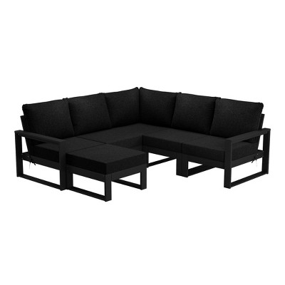 WestinTrends Montara 6-Piece Outdoor Patio Corner Sectional Sofa Conversation Set