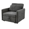DOMETOUR Futon Convertible Sofa Chair Sleeper Sofa Bed, Adjustable Backrest Pull Out Velvet Sofa Bed for Living Room Bedroom Apartment - 4 of 4