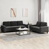vidaXL 2 Piece Sofa Set Dark Gray Fabric - 2 of 4