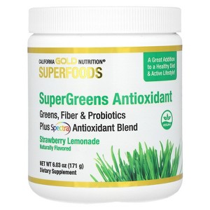 Supergreens Antioxidant, Greens, Fiber & Probiotics, Strawberry Lemonade, 6.03 oz (171 g) - 1 of 4