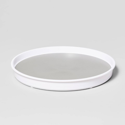 Brightroom 15" Lazy Susan Turn Table - Brightroom™: Non-Slip Kitchen Organizer, White, Plastic, Lifetime Warranty