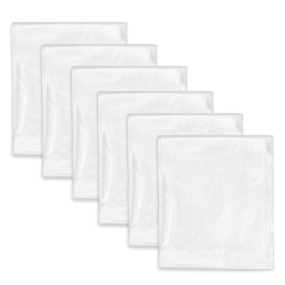 Painters Drop Cloths - 6-Piece Set of Plastic Drop Cloths, Disposable Sheet Covers for Painting, Interior Decorating, 9 x 12 Feet