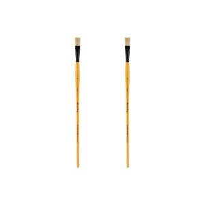 Mimik Hog Professional Synthetic Hog Bristle Paint Brush- Versatile Alternative to Natural Hog Hair Paint Brushes for Oil Painting, Acrylics, Inks, - 1 of 4