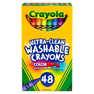 Crayola 48ct UltraClean Crayons Washable: Non-Toxic, Multicolor, Ideal for Toddlers, Ages 3+