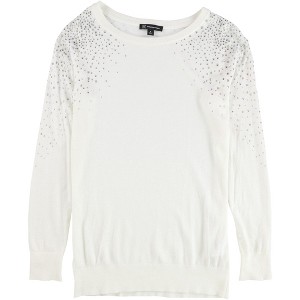 I.N.C International Concepts Womens Embellished Pullover Sweater, Off-White, Medium - 1 of 2