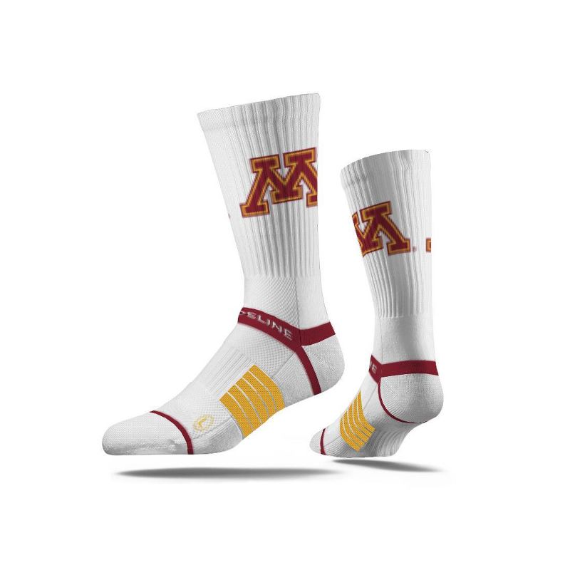 NCAA Minnesota Golden Gophers Premium Knit Crew Socks - White, 1 of 5