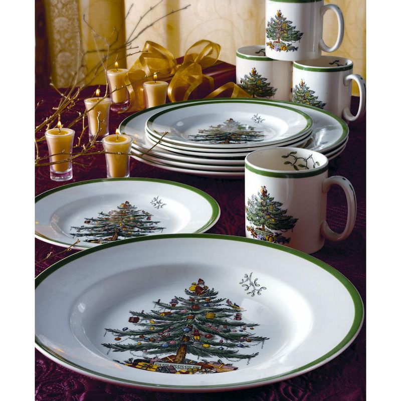 Spode Christmas Tree 12-Piece Dinnerware Set, Service for 4, 4 of 8