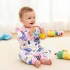 Disney Stitch Infant Girls Ruffle Long Sleeve Rompers - 4 of 4