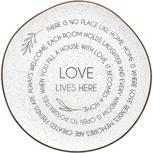 Pavilion Gift Company - Love Lives Here - 10.5" Ceramic Plate - Dining Plates - 1 of 4
