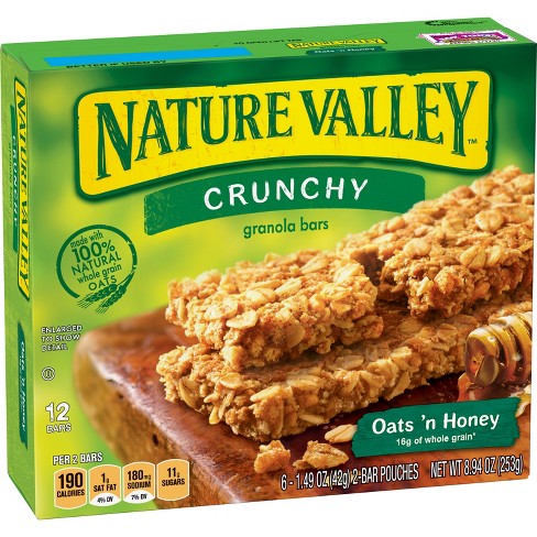 valley granola nature bars oats honey crunchy bar snacks 6ct target school upc nutritionist lunch