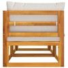 vidaXL Corner Sofa Light grey Solid acacia wood, Polyester Medium - 4 of 4
