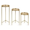 Kate and Laurel Ulani Round Metal Nesting Table, 3 Piece, Gold - 3 of 4