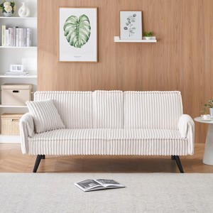 TiramisuBest Twin Size Daybed Metal Frame with Trundle Set, Twin Day Bed Sofa, Daybed and Roll Sofa Bed for Guest Room, Bedroom, Living Room, Black - 1 of 4