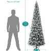 Home Imports Emporium Salzburg Frosted Slim Pre-Lit Artificial Christmas Prelit Tree, Green - 3 of 4