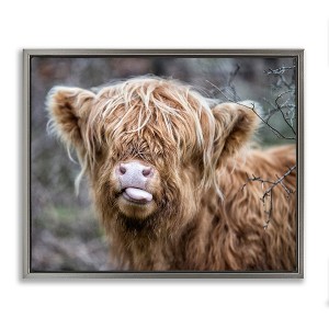 Stupell Industries Baby Cattle Licking Lips, 21" x 17" - 1 of 4