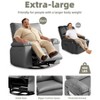 360° Swivel Rocking Recliner Chair, Oversized PU Leather Reclining Nursery Rockers with Heat & Massage - 3 of 4