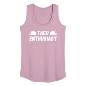 Women's - Instant Message - Taco Enthusiast Graphic Racerback Tank - 1 of 4