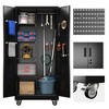 SUXXAN Metal Cleaning Cabinet on Wheels with Pegboards, Locking Tool Cabinets with Adjustable Shelves, Hooks, Stiffener Design, Assembly Required - 2 of 4
