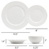 Elama Kim 16 Piece Hobnail Double Bowl Porcelain Dinnerware Set in White - 3 of 4