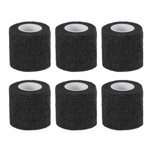 Unique Bargains Self-Adhesive Elastic Breathable Bandage Athletic Tapes 6 Rolls 1" x 177" - 1 of 4