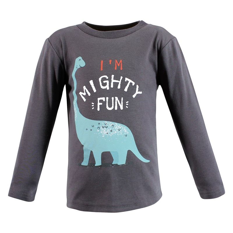 Hudson Baby Infant and Toddler Boy Long Sleeve T-Shirts, Dinosaur, 5 of 8