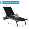 Tangkula Outdoor Aluminum Chaise Lounge Recliner Chair with Adjustable Backrest - 2 of 4