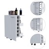 Vynxaria Stylish Bar Cart with Wine Rack, Locking Casters, and Spacious Storage - 4 of 4