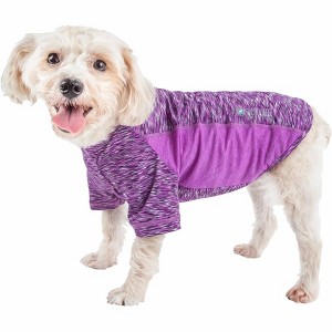 Pet Life (R) Active 'Warf Speed' Heathered Ultra-Stretch Sporty Performance Dog T-Shirt - 1 of 4