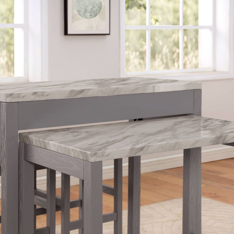 39&#34; Gardenside Rectangle Nested Counter Height Dining Tables White/Light Gray - HOMES: Inside + Out, 3 of 15