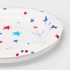 Oval Platter Disposable Plates 12"x9.25" Red White Blue Stars - 10ct - Sun Squad™ - 3 of 3