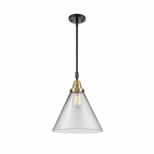Cone - 1 Light Stem Hung Mini Pendant In Industrial Style-17.13 Inches Tall and 12 Inches Wide - 1 of 1
