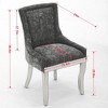 COWLOWN Set of 2 Modern Chenille Dining Chairs, Gold-Accent Upholstered Chairs with Curved Metal Legs - 2 of 4