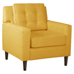 Skyline Custom Upholstered Arm Chair - Skyline Furniture , Linen French Yellow