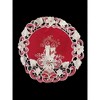 Poinsettia Embroidered Cutwork Round Placemat, 23-Inch diameter - 2 of 4