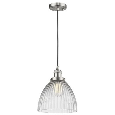 Seneca Falls - 1 Light Cord Hung Mini Pendant In Traditional Style-12 Inches Tall and 9.5 Inches Wide