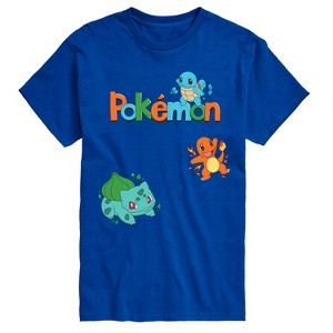 Men's - Pokémon - Bulbasaur, Charmander, Squirtle Short Sleeve Graphic T-Shirt - 1 of 3