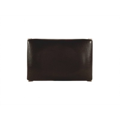 Bowen 24" Brown Wood and Faux Leather Backless Stool