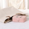 Unique Bargains Letter Travel Women Girls Birthday Gifts Portable PU Leather Jewelry Storage Display Holder - 4 of 4