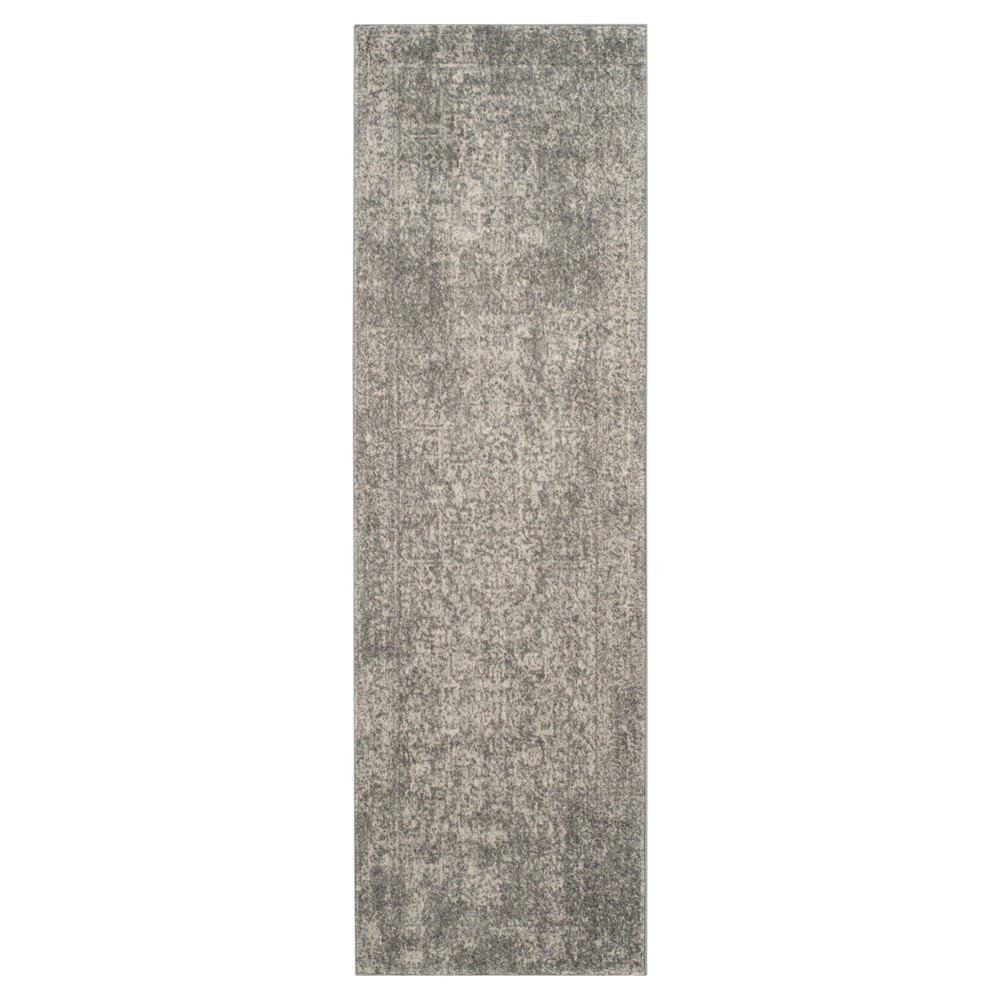 2'2inx7' Runner Evoke Rug Silver/Ivory - Safavieh