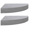 vidaXL Wall Corner Shelves 2 pcs Concrete Gray 9.8"x9.8"x1.4" MDF - 2 of 4