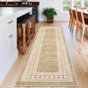 Modern Washable Area Rugs, Geometric Accent Carpet with Non-Slip Backing, Soft Low Pile Throw Rug Contemporary Bordered for Living Room Office - 2 of 4