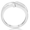 Pompeii3 1/4ct Diamond Mens Wedding Ring 10k White Gold - 3 of 4