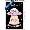 Trends International Pusheen: Pastel Pusheens - Peace Out UFO Framed Wall Poster Prints - 3 of 4