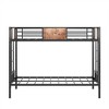 The MDF + Steel Black Metal Bunk Bed is the perfect solution for maximizing space while providing a stylish and sturdy sleeping arrangement. - 4 of 4