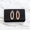 Slickblue Rose Gold Plated Hoop Earrings for Women, 24mm, Dotted Bezel CZ Stones, Classic & Versatile Design - 3 of 3